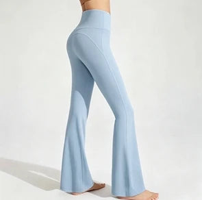 Naked High Waisted Waist Cinching Hip Lifting Fitness Exercise Elastic Bell Bottom Pants Women Casual Outdoor Running Yoga Pants