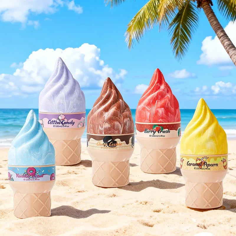 Gourmet Dessert Perfume Spray,Chocolate Cookie/Cotton Candy/Caramel Popcorn Fragrance Mist,Sweet Women Strawberry Vanilla Scent