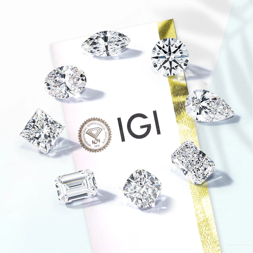 Messi Jewelry With IGI GIA Certificate Lab Grown Diamonds 0.3ct 0.5ct 0.6ct 0.8ct 1ct 1.5ct 2ct 3ct CVD HPHT Created Diamond