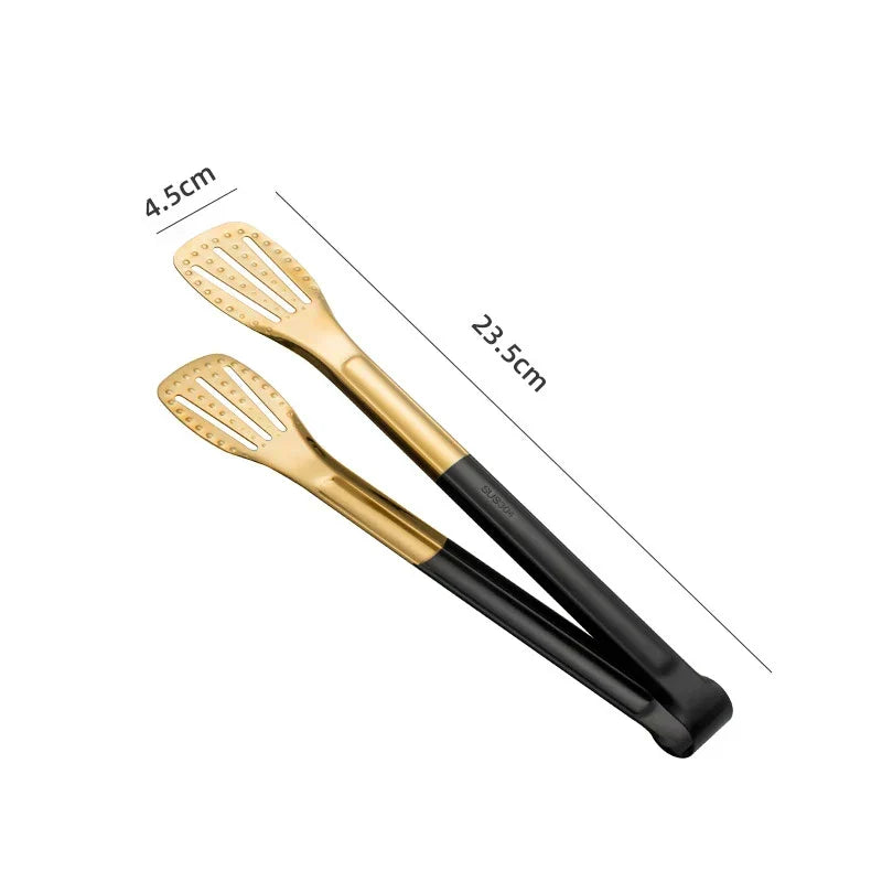 Gold Stainless Steel BBQ Tongs