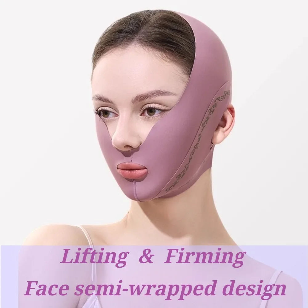 V Line Face Lifting Bandage Upgraded Elastic Face Shaper for Double Chin Jawline Cheek Support Facial Skin Care Strap