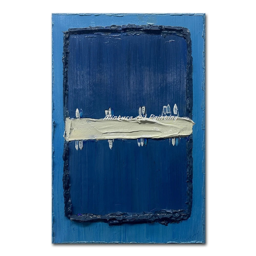 Mintura,Handpaintd Abstract Texture Green Tennis Court Oil Painting on Canvas,Modern 3D Knife Art Poster,Wall Picture,Home Decor