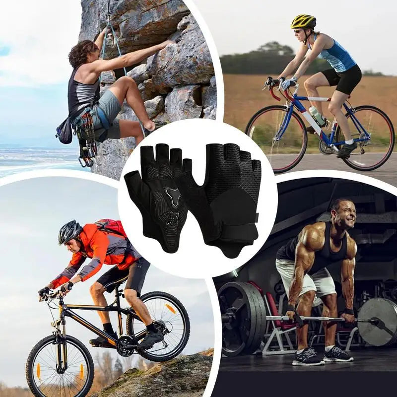 Workout Gloves For Men Breathable Workout Gloves With Firm Grip Full Palm Protection Padded Mittens Lightweight Exercise Gear