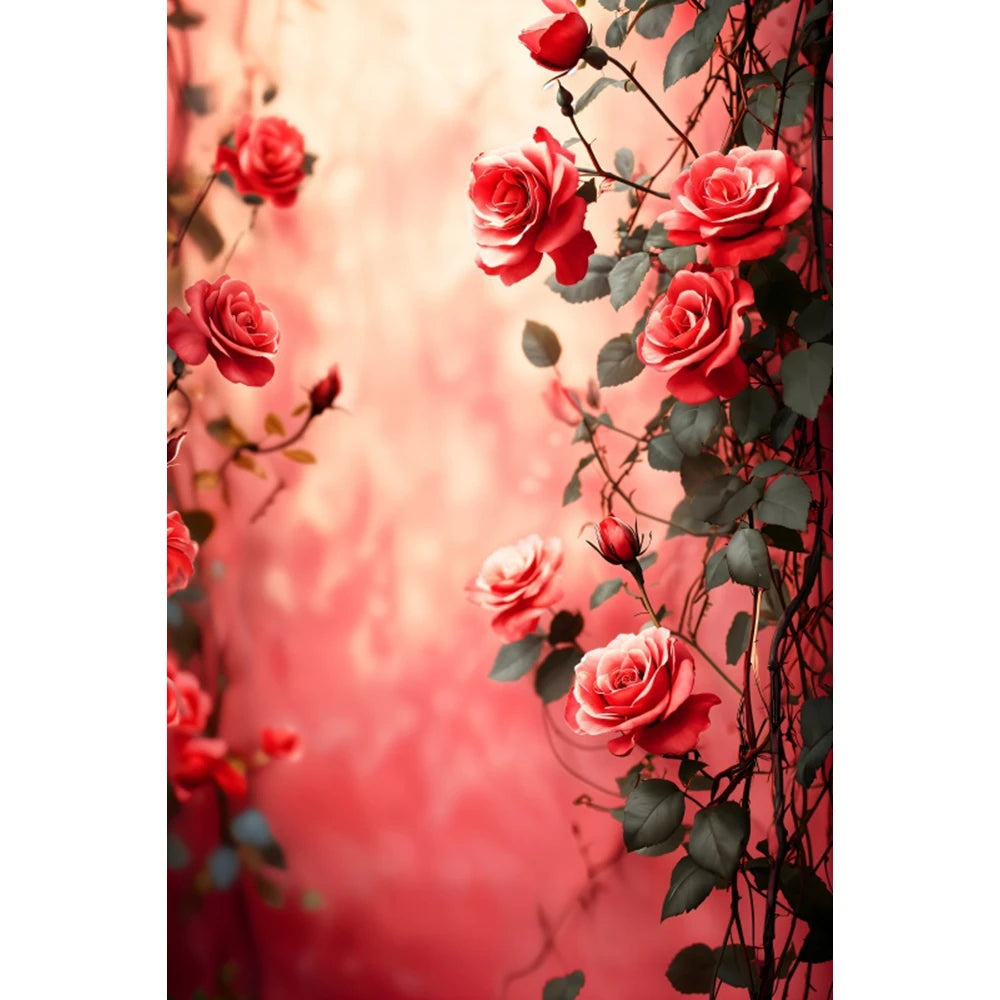 Spring Flower Wall Photography Background Abstract Floral Wedding Birthday PartyDecor Maternity Art Portrait Backdrop Photobooth