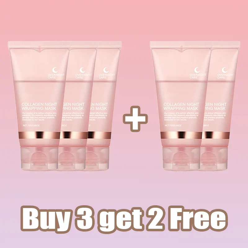 Collagen Peel-off Mask Night Wrapping Facial Mask Deeply Moisturizing Hydrating Firming Skin Facial Mask Daily Face Skin Care