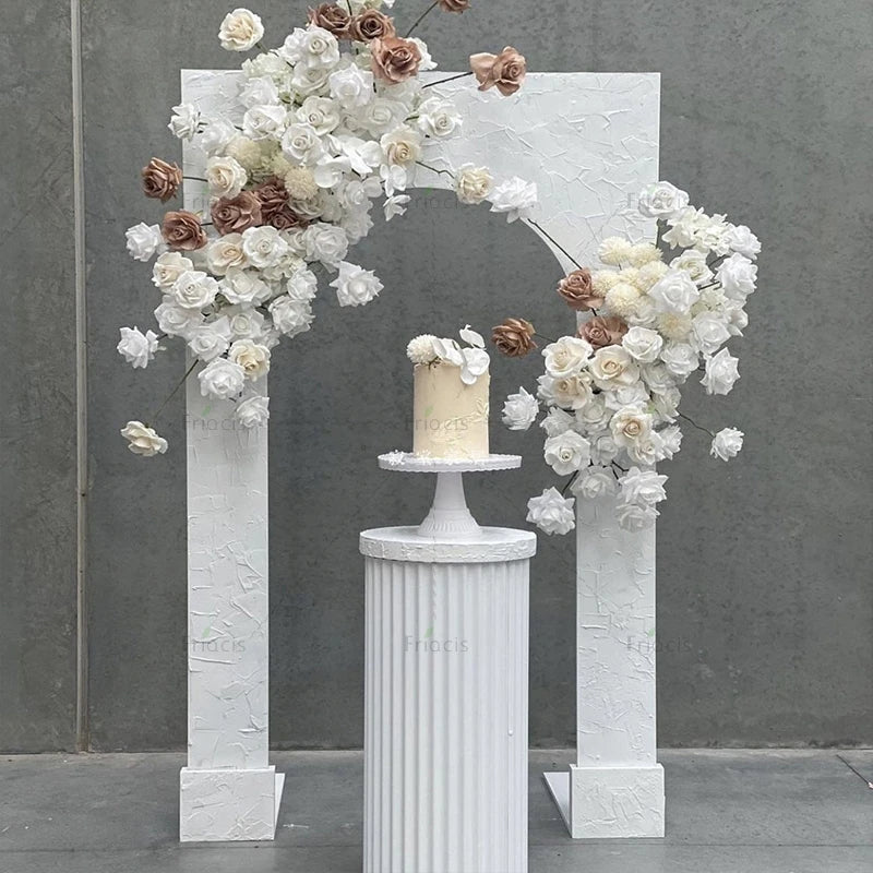 Artificial Rose Hydrangea Peony Flower Row Wedding Arch Backdrop Wall Hanging Floral Hotel Event Party Home Decor Window Display