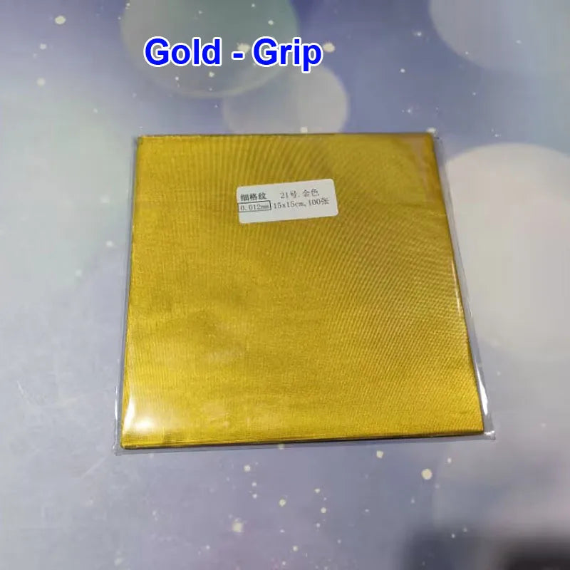 100pcs 15x15cm Gold Silver Pink Blue Purple Peel Aluminum Foil Paper Wedding Chocolate Wrapper Candy Wrapping Pastry Packing Bag