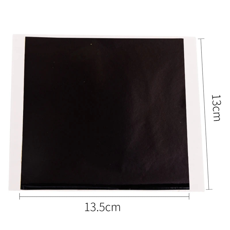 13x13.5cm Champagne Silver Foil Paper Gold Leaf Sheets in Arts Furniture Nail Decorations Paintings Gilding 100pcs Craft Paper