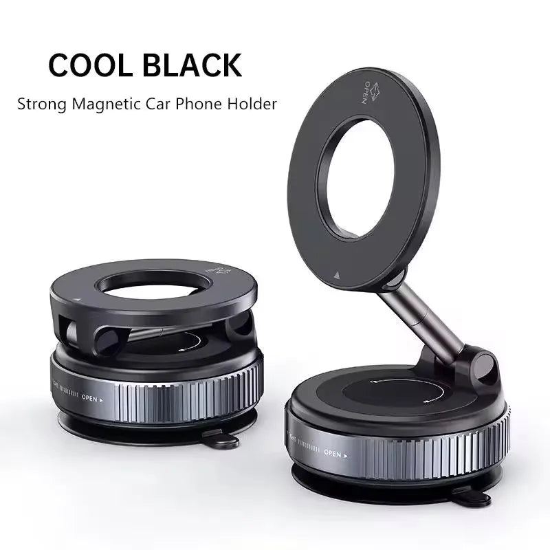 1 Pcs 360° Upgraded Adjustable&Foldable Magnetic Car Mobile Phone Holder Hollow Out Design Rotatable Zinc Alloy And ABS Material