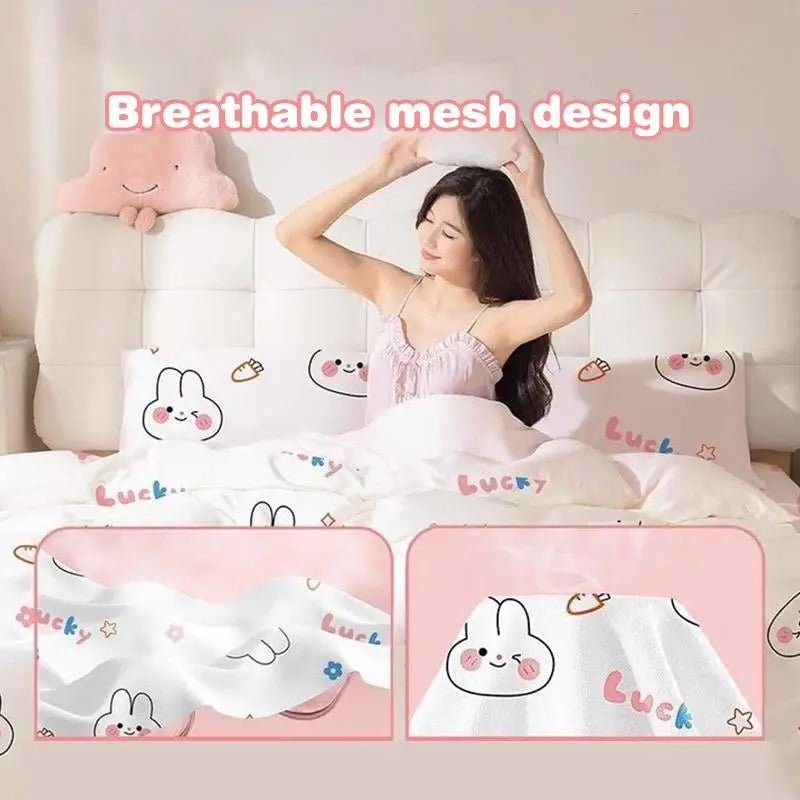Disposable bed with four pieces, hotel thick travel disposable bed sheets, duvet covers, pillowcases, dirt resistant bedding