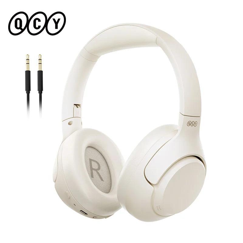 QCY H3 ANC Hi-Res Audio Wireless Bluetooth 5.4 Headphones Over Ear Headset 60Hrs 43dB Hybrid Active Noise Cancellation Earphone