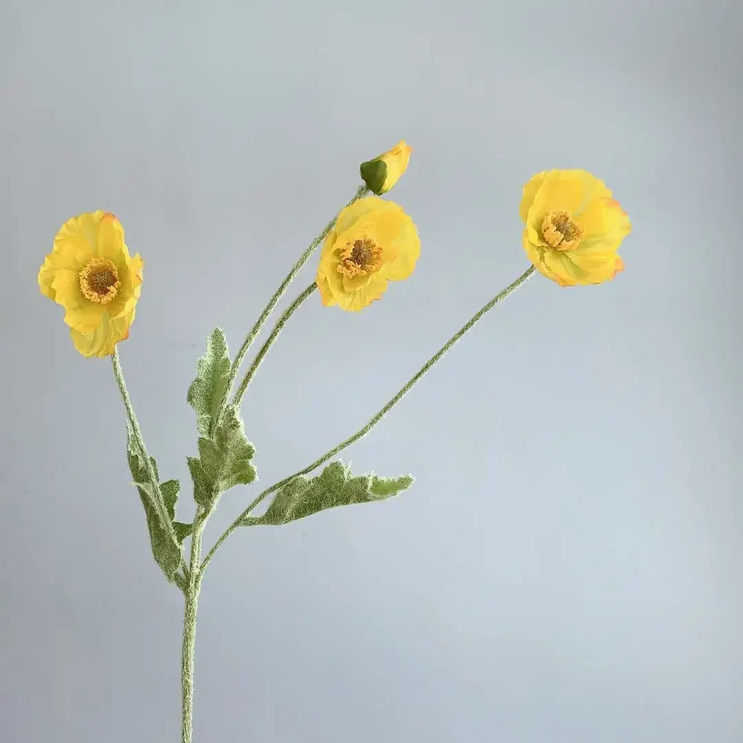 Silk Poppy Flower Stem