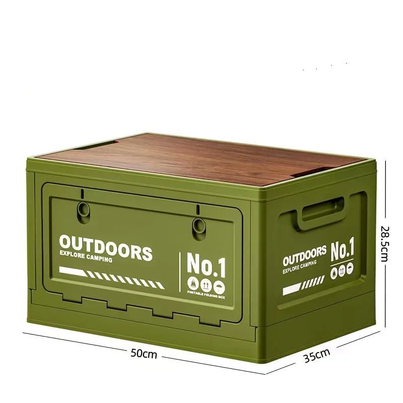 Outdoor Camping Storage Box Car Trunk Organizer Portable Picnic Basket Multi-functional Foldable Tool