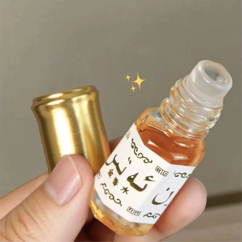 Islamic Style 3ml Roll-On Perfume Oil 3/5/10/20/50/100pcs Traditional Arabian Gold Attar Fragrance For Personal Use And Gifting