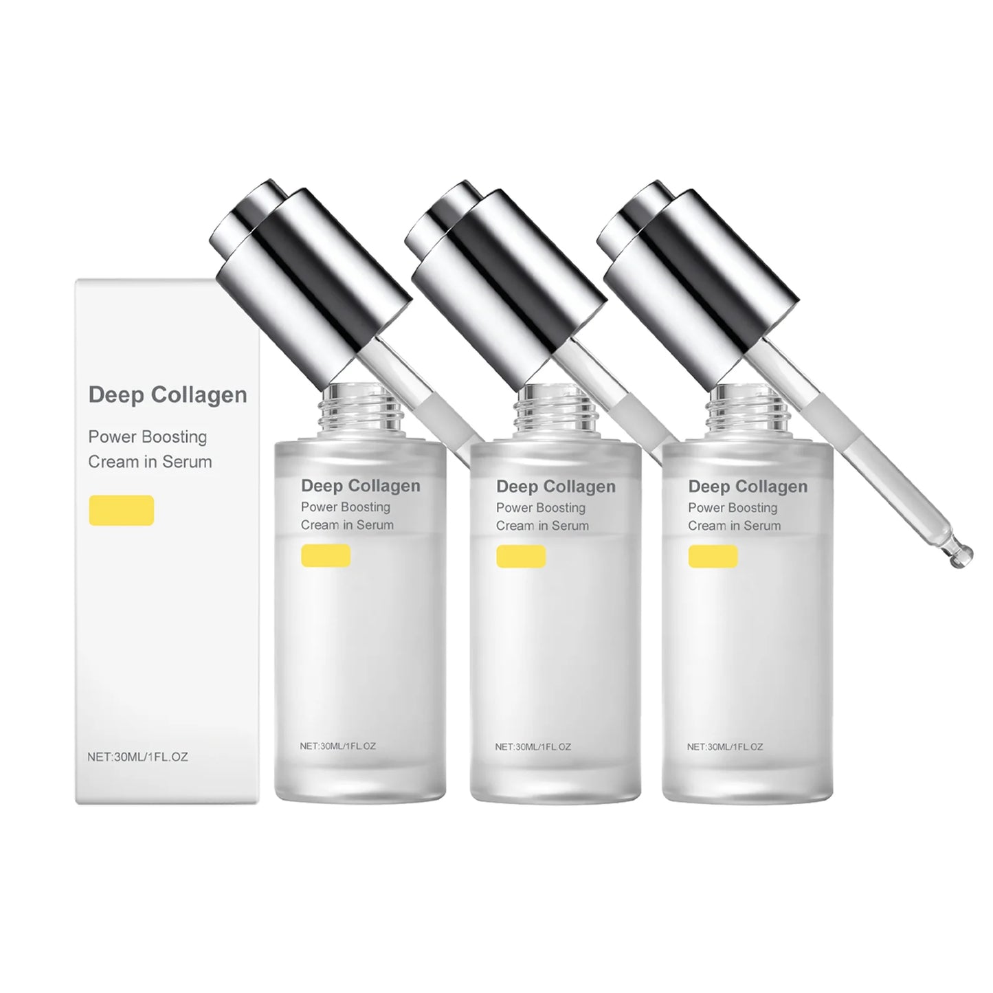 Deep Collagen Power Boosting Serum for Hydrating Moisturizing Improves Skin Elasticity Smooths Fine Lines Daily Facial Care