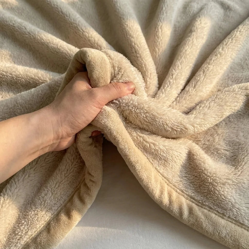 1PC Reversible Half Fluff Plush Throw Blanket, Soft Cosy Dual Texture Fleece Blanket, Warm Lightweight Bed Cover, Machine Washable Bedding for Sofa Bedroom Dorm