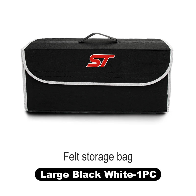 Car Trunk Storage Box Organizer Foldable Stowing Tidying Container Bag For Ford MK2 ST Racing Performance Explorer Focus