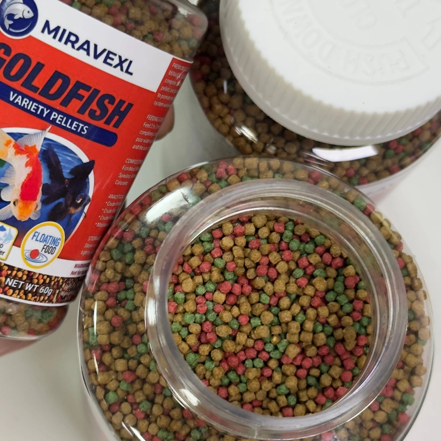 1MM Floating Goldfish Food Pellets Koi Pond Fish Growth Natural Color Enhancing Krill Spirulina Clear Water Formula Daily Diet