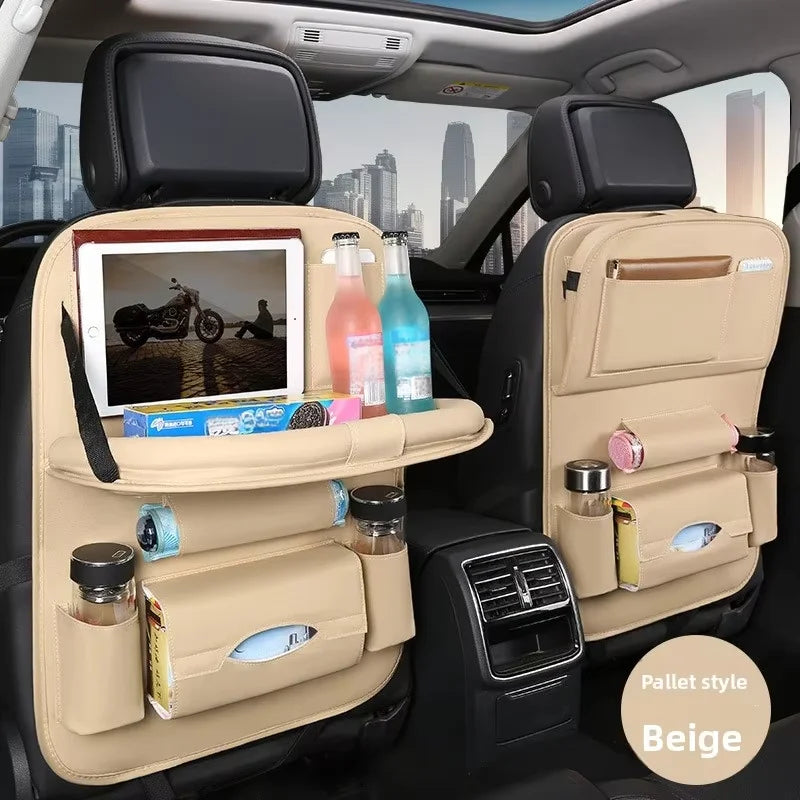 KASYPHE 2026 New Car Seat back Storage Organizer Bag Universal PU Leather Multifunction Storage Box Stowing Tidying Pocket Auto