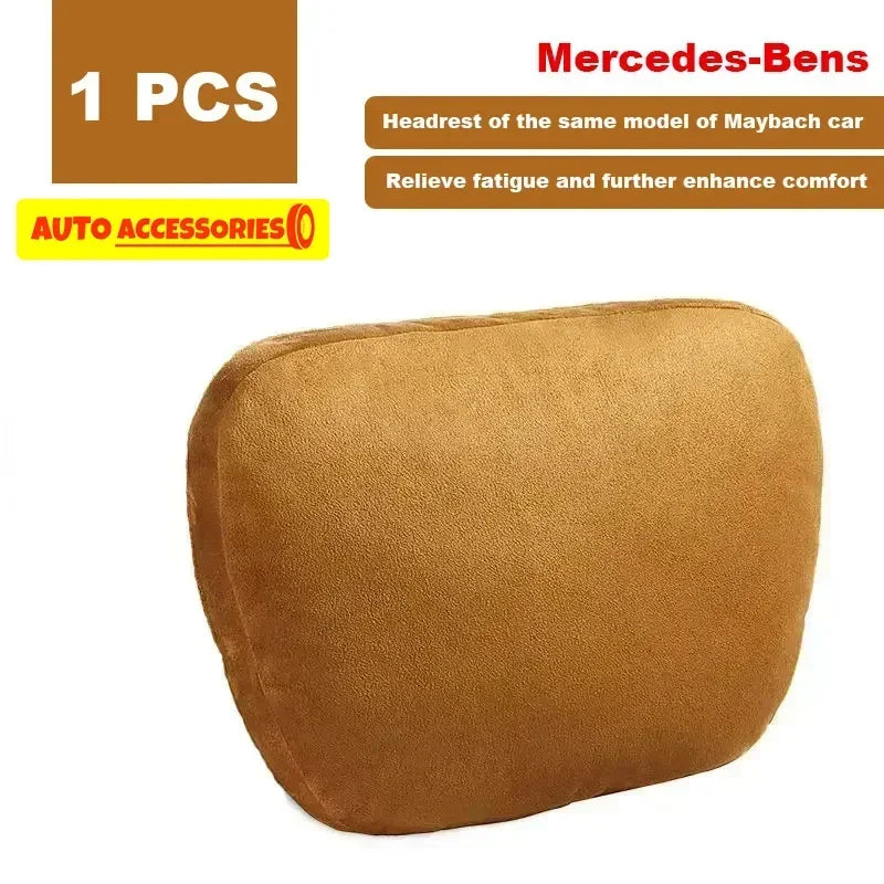 2PCS Car Headrest Neck Support Seat / Maybach Design S Class Soft Universal Adjustable Car Pillow Neck Rest Cushion High Quality