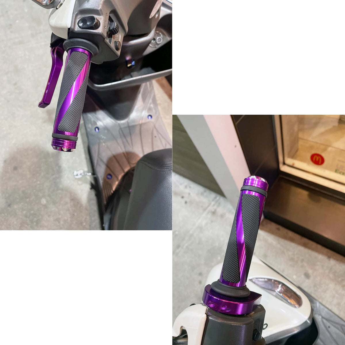 Motorcycle Grips 7/8inch Handlebar Hand Purple Stripe Motocross Enduro Handle Accessory for Yamaha MT 07 Surron Honda PCX125 ...
