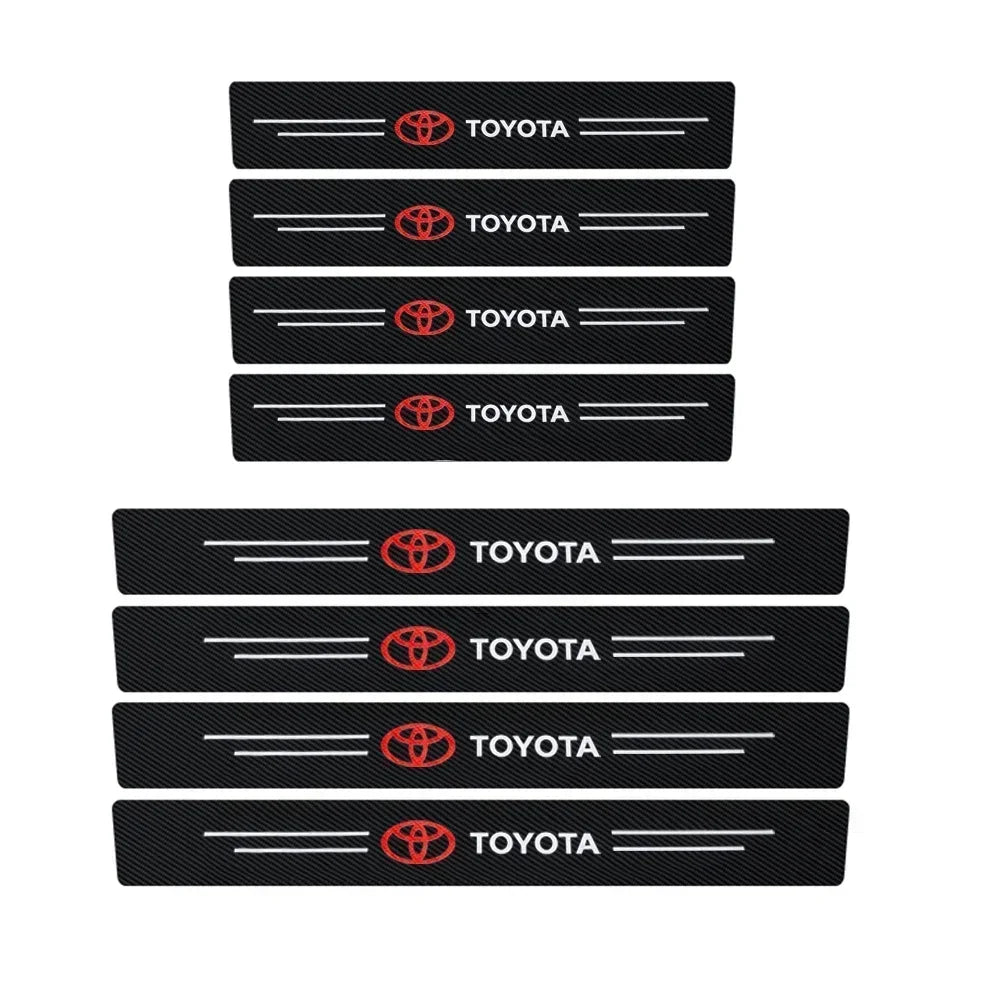 Car Threshold Strip Carbon Fiber Sticker Car Door Sill Protector Accessories For Toyota Rav4 Yaris Prius Avensis Corolla Camry