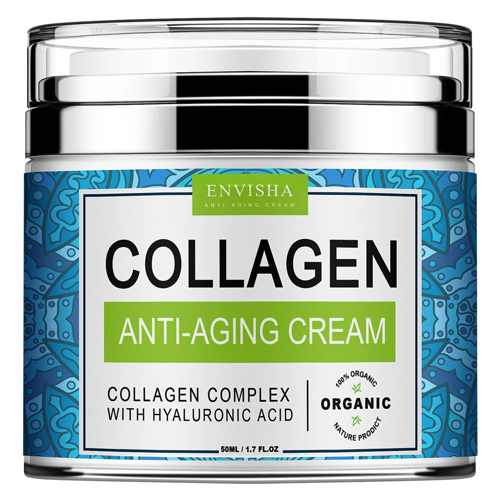 Face Cream Collagen Hyaluronic Acid Skin Tightening Care  Moisturizing Smooth Fade Fine Lines Improve Dullness Brightening