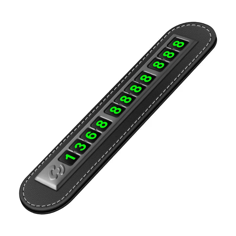 PU leather Car Phone Number Card Temporary Parking Card Plate Telephone Number Car Park Stop Automobile Accessories Car-styling
