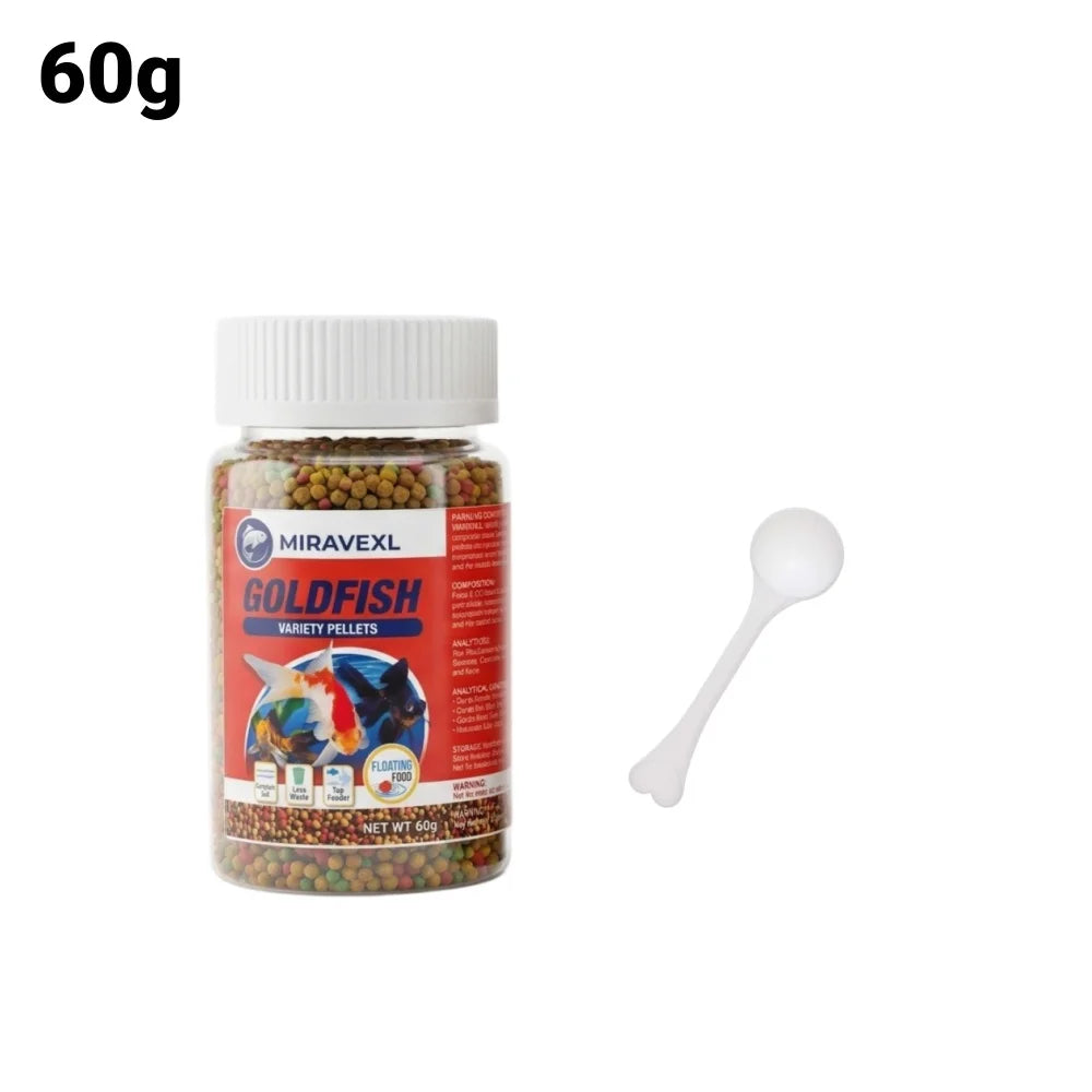 1MM Floating Goldfish Food Pellets Koi Pond Fish Growth Natural Color Enhancing Krill Spirulina Clear Water Formula Daily Diet