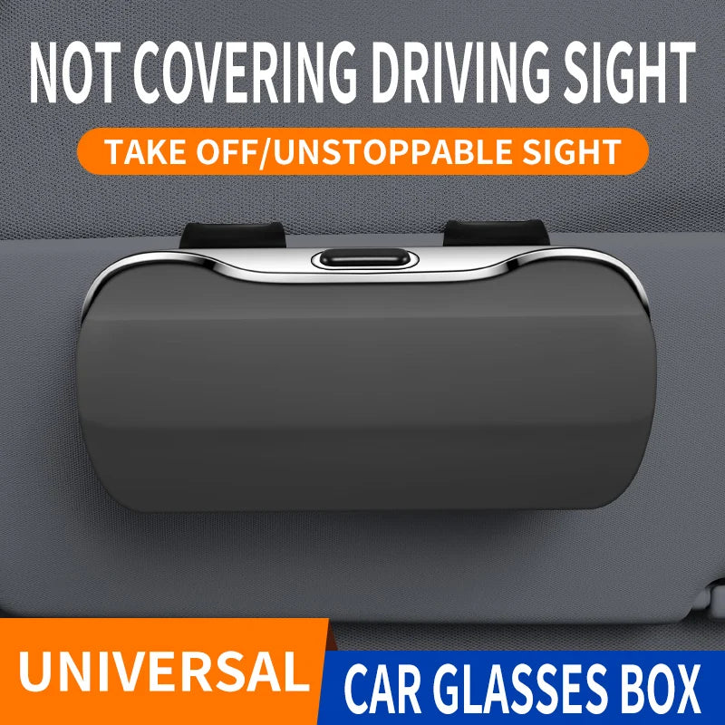 Multifunction Car Glasses Box Portable Car Sunglasses Holder Car Driving Glasses Holder Eyeglass Case Sun Visor For Model Y BMW