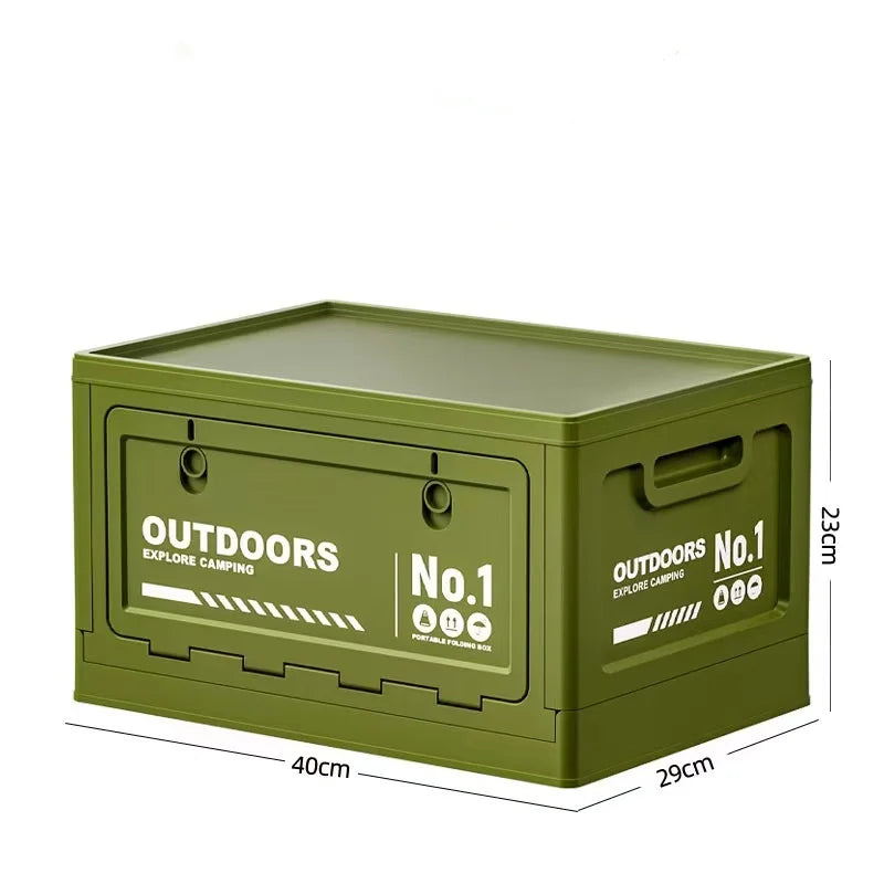Outdoor Camping Storage Box Car Trunk Organizer Portable Picnic Basket Multi-functional Foldable Tool