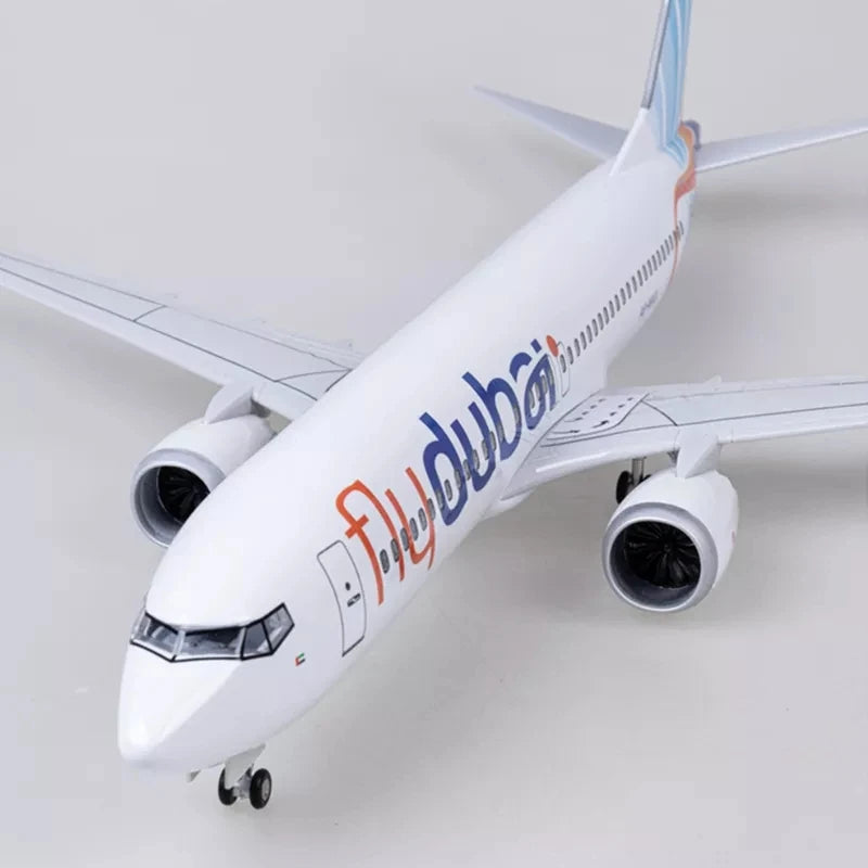 Diecast Souvenir Model 47CM B737 Airways Resin Dubai Airplane With Light Toys Airline Collection Gifts Plane Toys For Kids