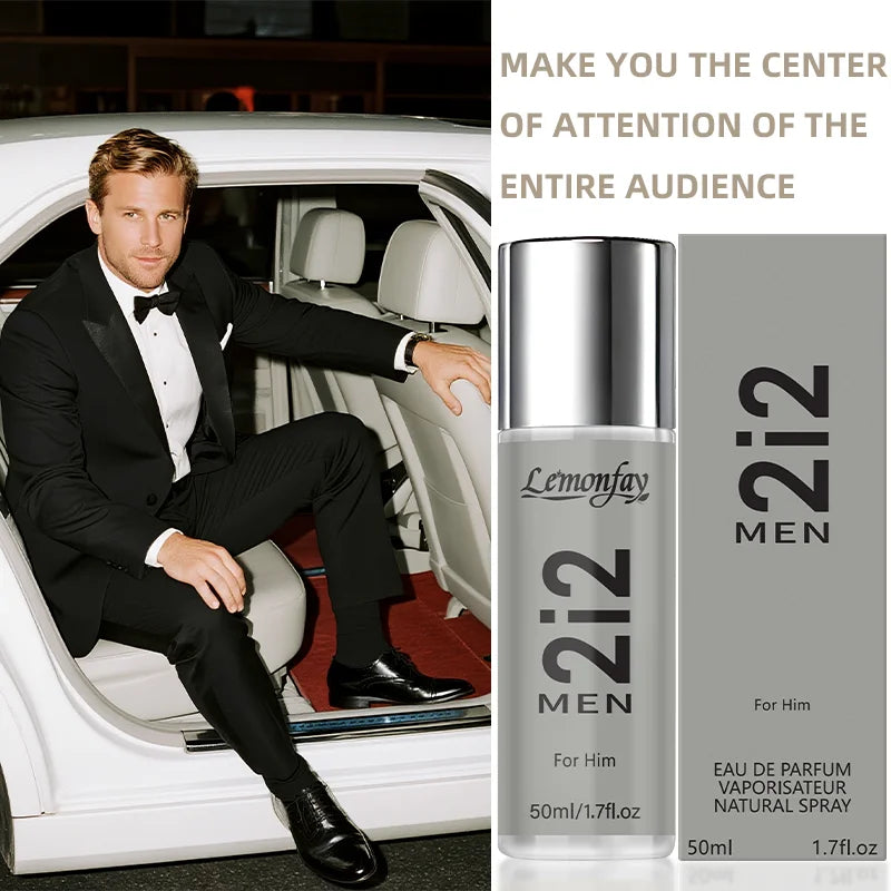Lemonfay 2i2 Men Eau De Parfum For Him Natural Spray Long Lasting Fragrance 50ml/1.7fl.oz for Dating Daily Use