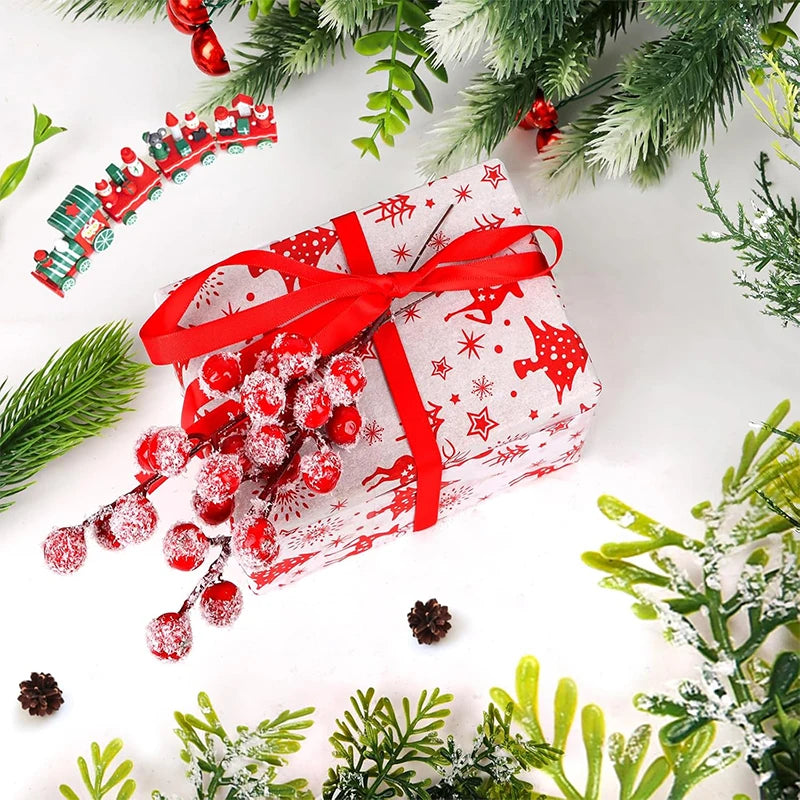 10/20Pcs Red White Berry Stems Merry Christmas Decoration Christmas Tree Ornament for Home Decor DIY Crafts 2026 New Year Gifts