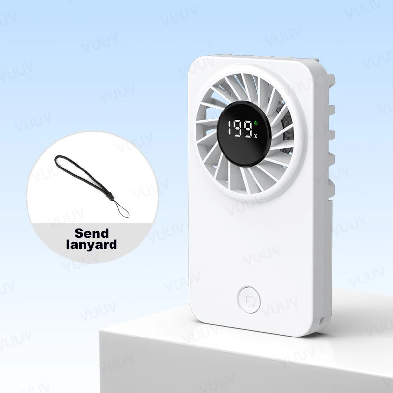 VUUV Portable Handheld Mini Fan 5 Speed Adjustable Type-C Rechargeable Fan Pocket Fan Outdoor