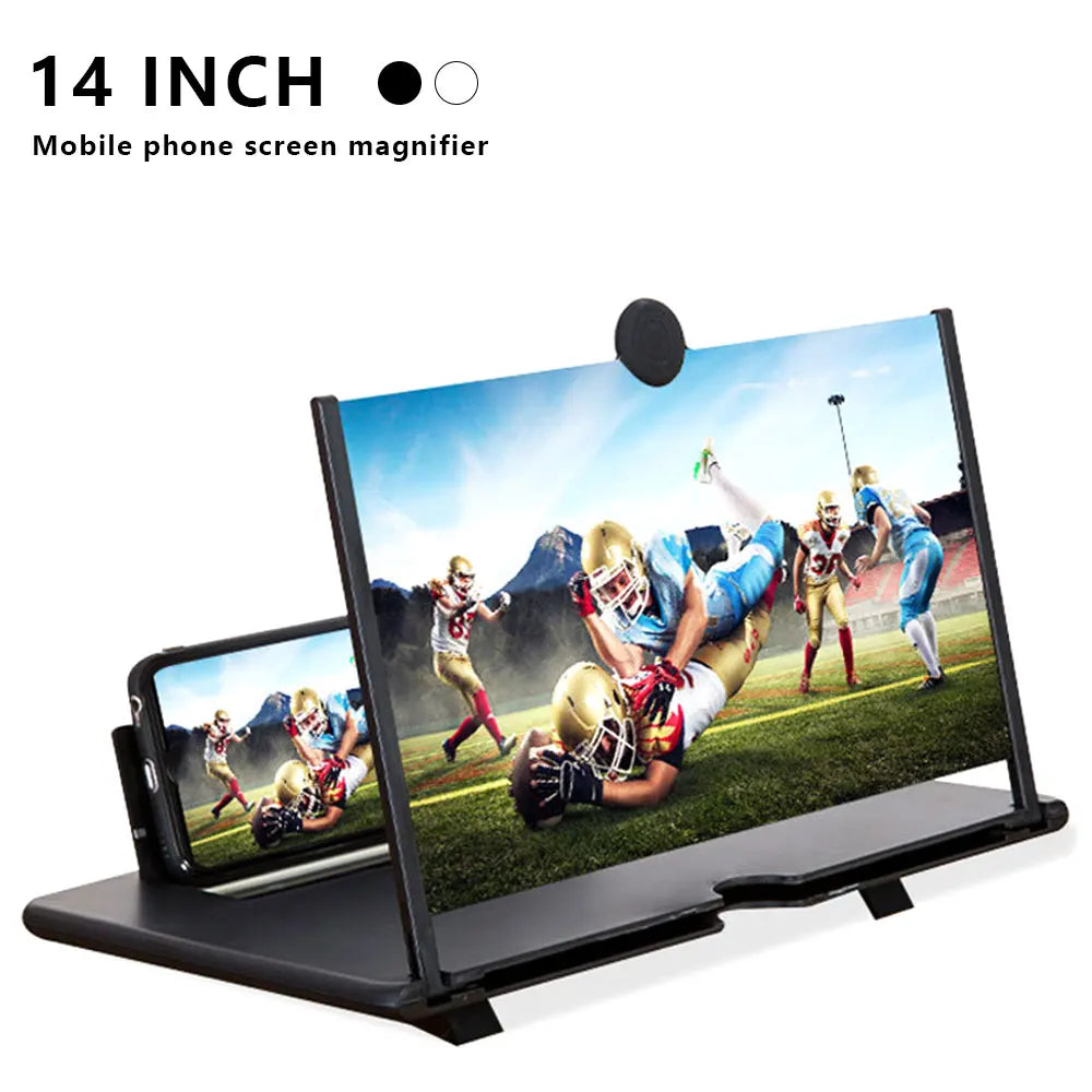 10/12/14 Inches Screen Amplifier Mobile Phone TV Screen Magnifier TV Movie HD Screen Magnifying Glass Anti Phone Holder Stand