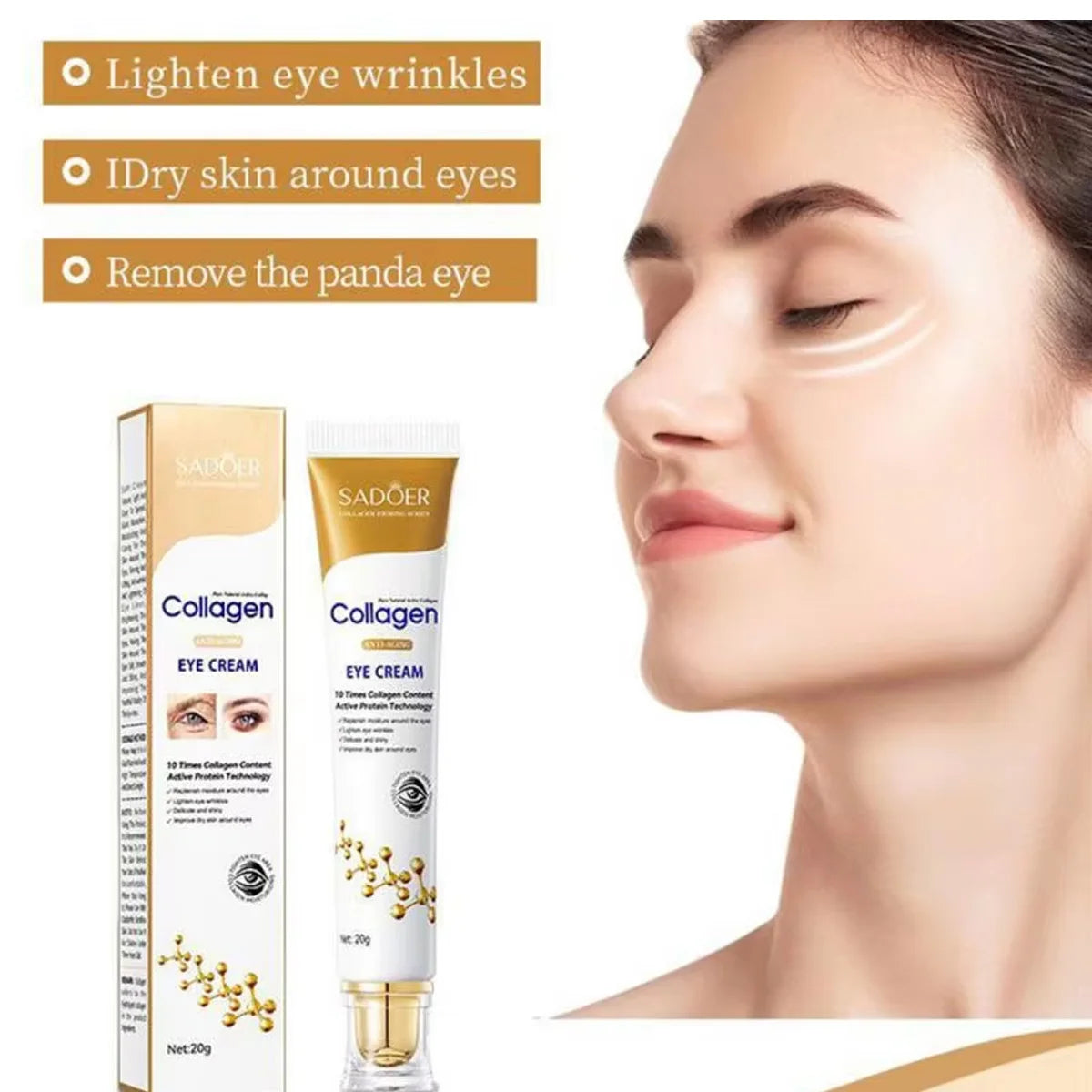 Collagen Eye Cream Skincare Anti Dark Circles Eye Bags Firming Moisturizing Fade Fine Lines Cream SkinCare Products for Eye