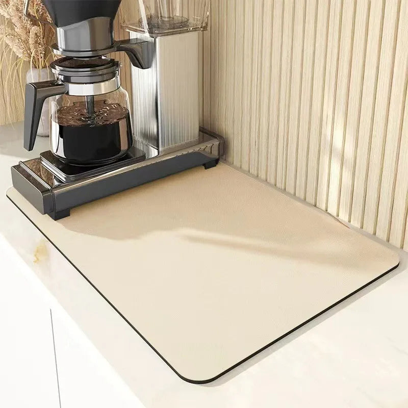 Super Antiskid Kitchen Absorbent Draining Mat Super Absorbent Draining Coffee Dish Drying Mat Quick Dry Tableware Mats S/M/L