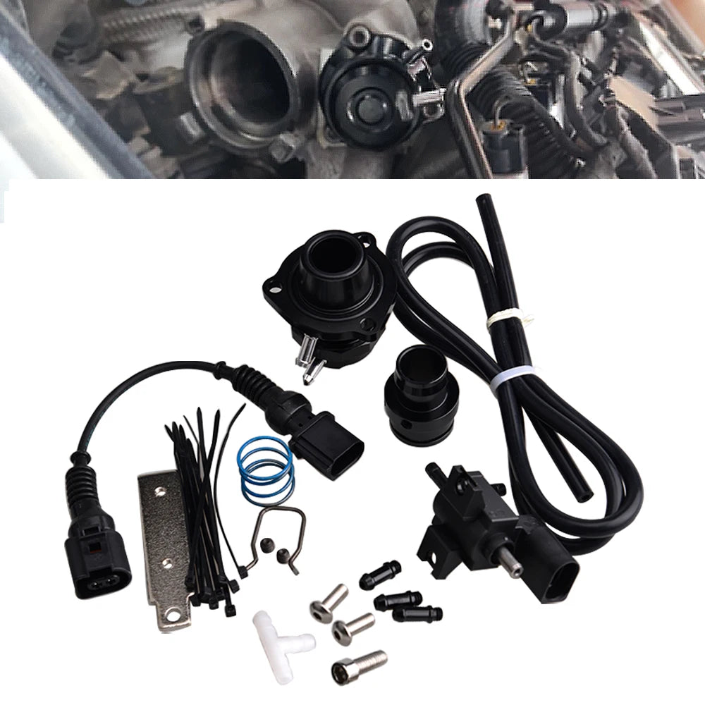 Blow Off Valve with adpater kit For Audi Seat Skoda VW 1.8 and 2.0 TSI GTI ea888 gen2 gen3 710D mk7 BOV-050-BK