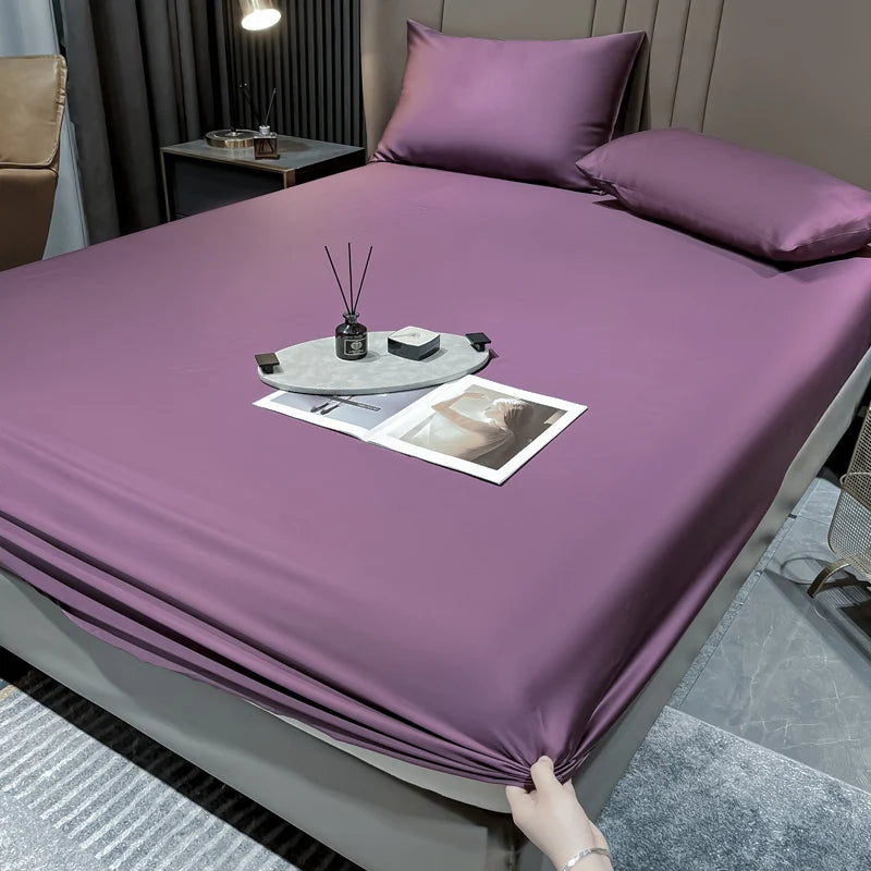 Natural Mulberry Silk Bed Fitted Sheet Deep 25CM Real Silk Mattress Cover Customized Size Luxury High-End Bedding Sheets