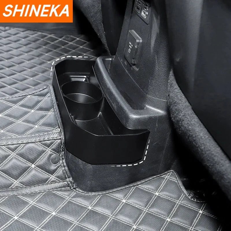 ABS Car Rear Seat Water Cup Holder Mount Storage Box Organizer for Jeep Wrangler JL Gladiator JT 2018-2023 Interior Accessories