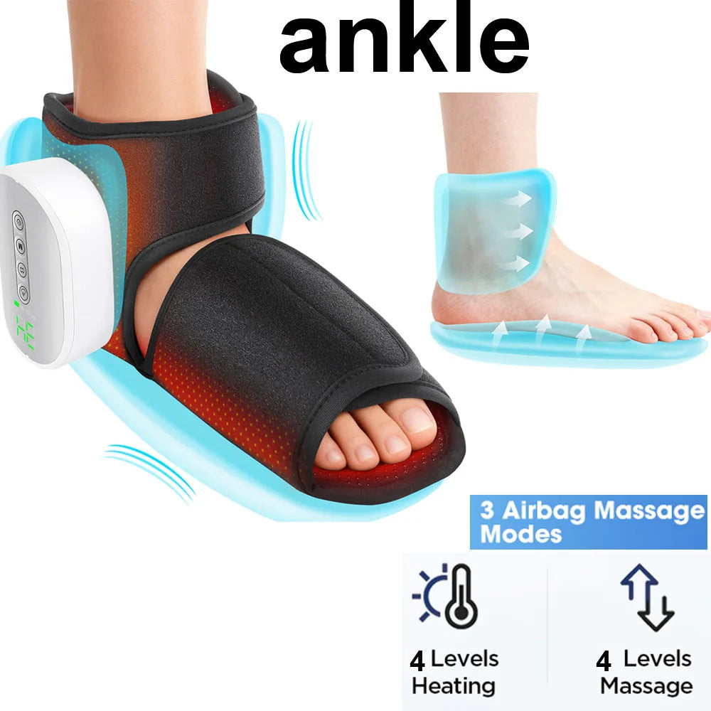 Heating Ankle Massage Belt Electric Hot Compress Vibration Massage Foot Ankle Guard Band Carpal Wrap Support Brace