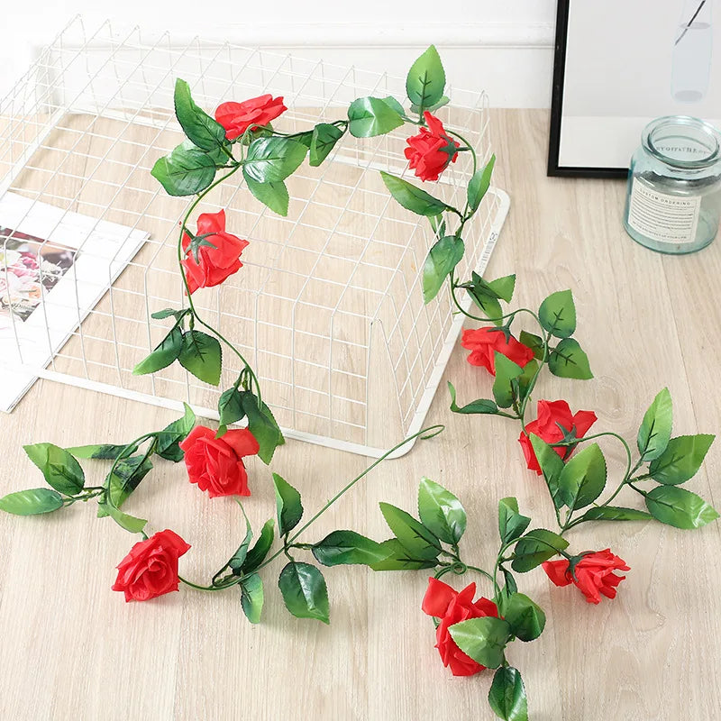 7ft 2m Flower String Artificial Wisteria Vine Garland Plants Foliage Outdoor Home Trailing Flower Fake Flower Hanging Wall Decor