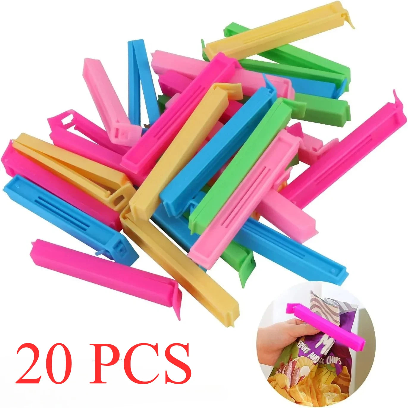5/20PCS Portable Kitchen Storage Food Snack Seal Sealing Bag Clips Sealer Clamp Plastic Tool Kitchen Accessories Food Bag Clips