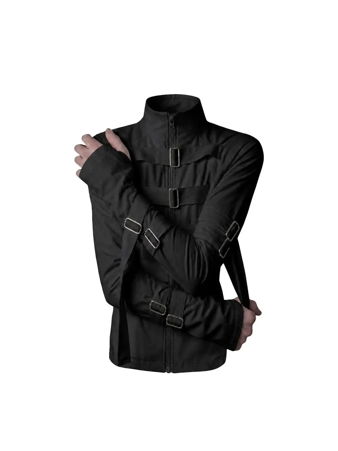 Y2k New Solid Color Stand Up Collar Buckle Design Retro Women Jacket Streetwear High Street Men and Women Hoodie