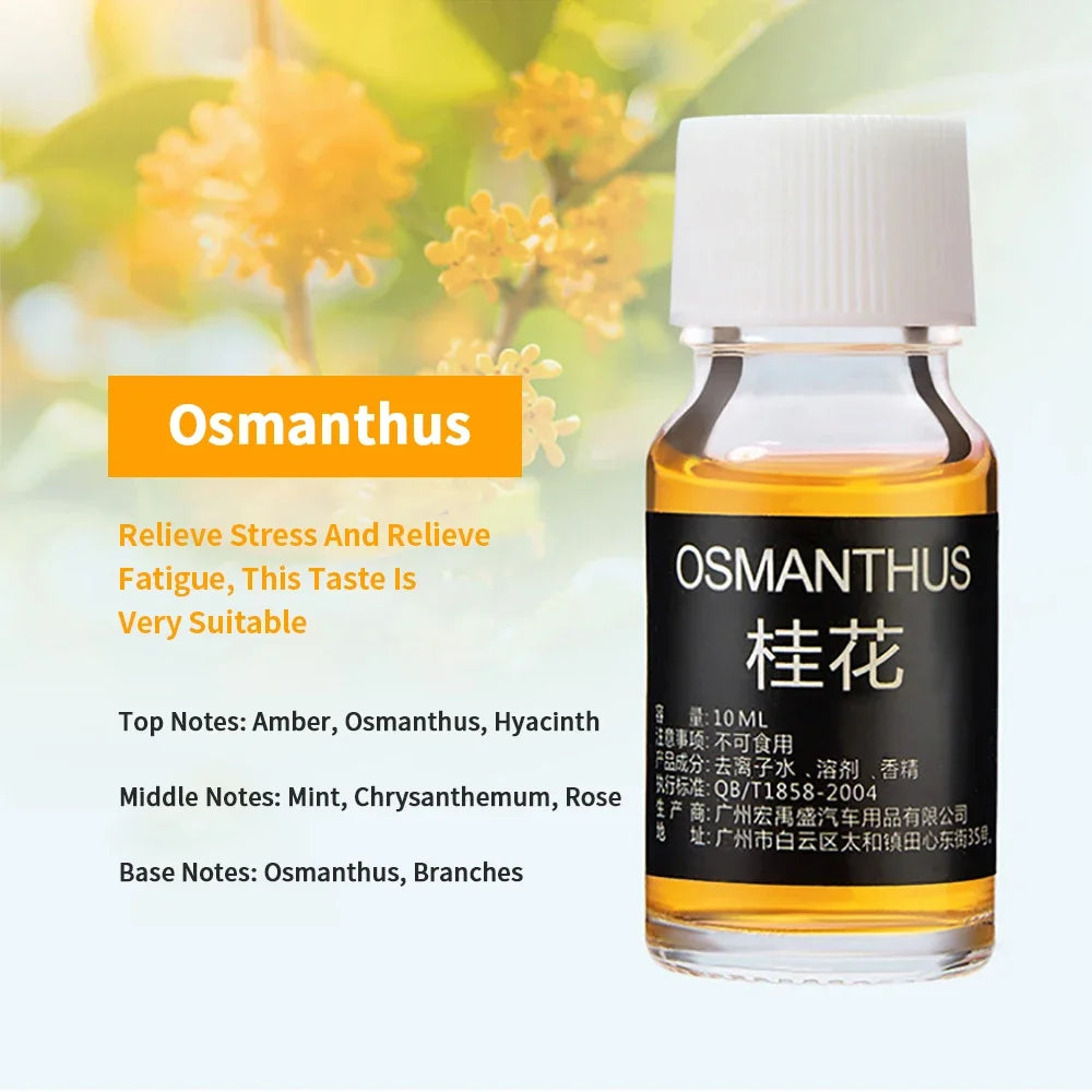 10ML Car Perfume Refill Air Freshener Natural Plant Essential Oil Aroma Diffuser Fragrance Humidifier Freshener Auto Accessories