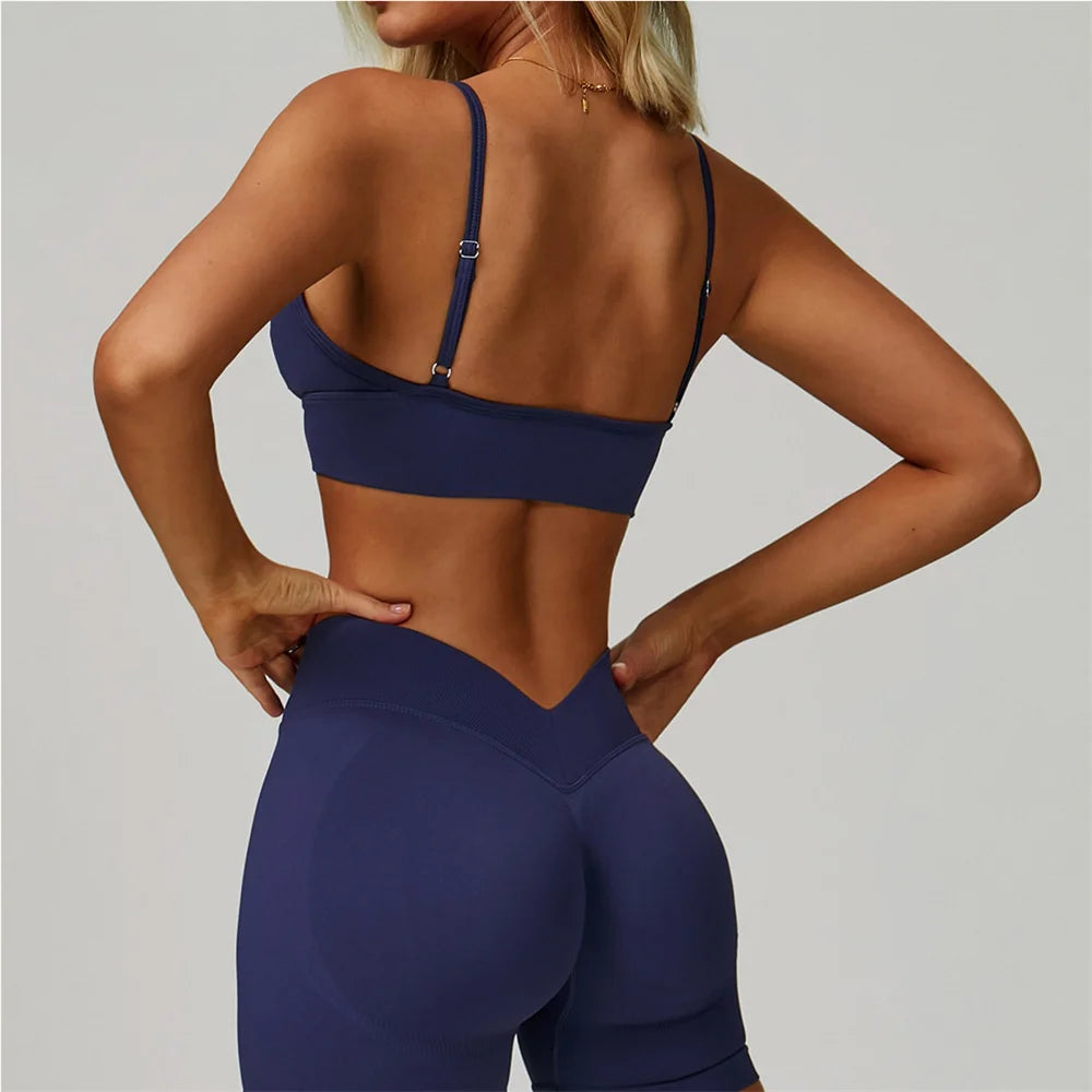 2/3PCS Seamless Yoga Set Gym Workout Athletic Wear Women Legging Fitness Bra Crop Top Long Sleeve Sports Shorts Activewear XP272