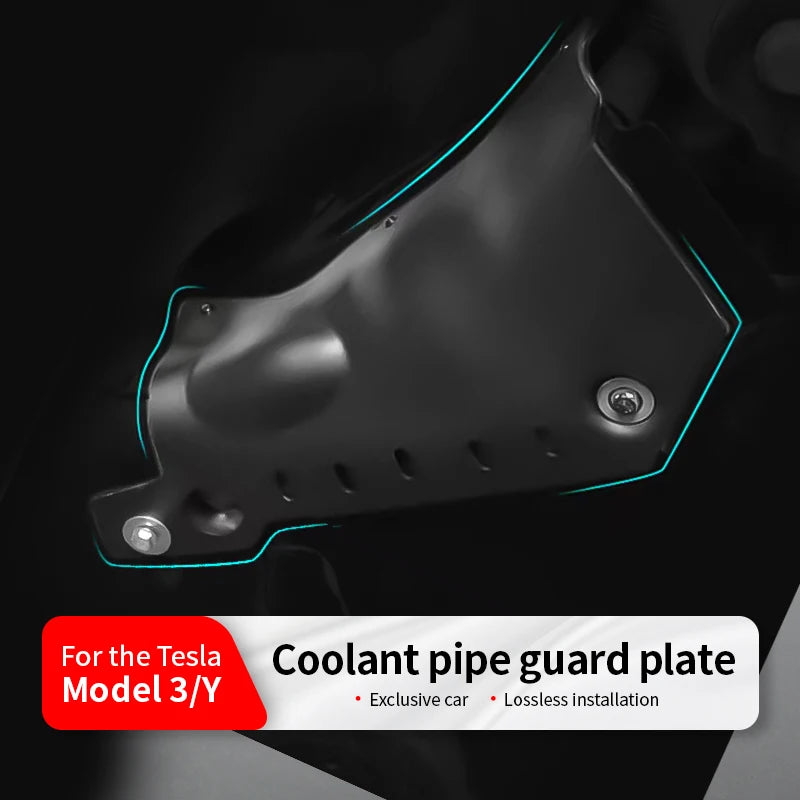 Car Chassis Coolant Pipe Guard Lower Guard Plate Chassis Protection Cooling Duct Cover For Tesla Model 3 Model Y Car Accessories