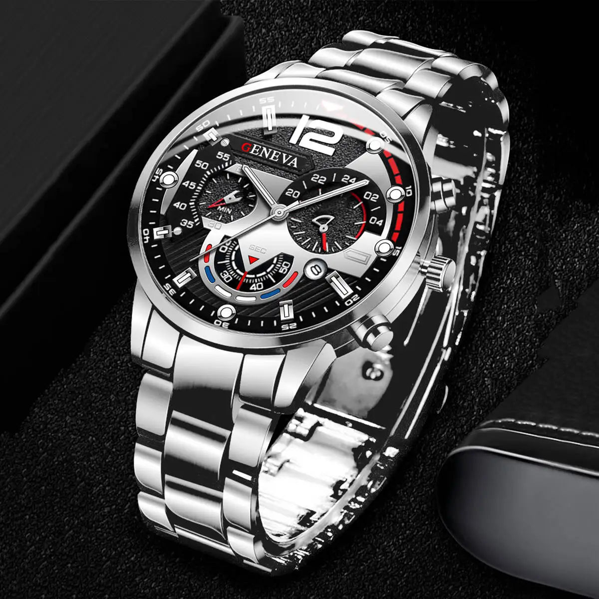 Fashion Men Business Watches Luxury Analog Quartz Wristwatches with Calendar for Men Clock Reloj Hombre（Without Box）
