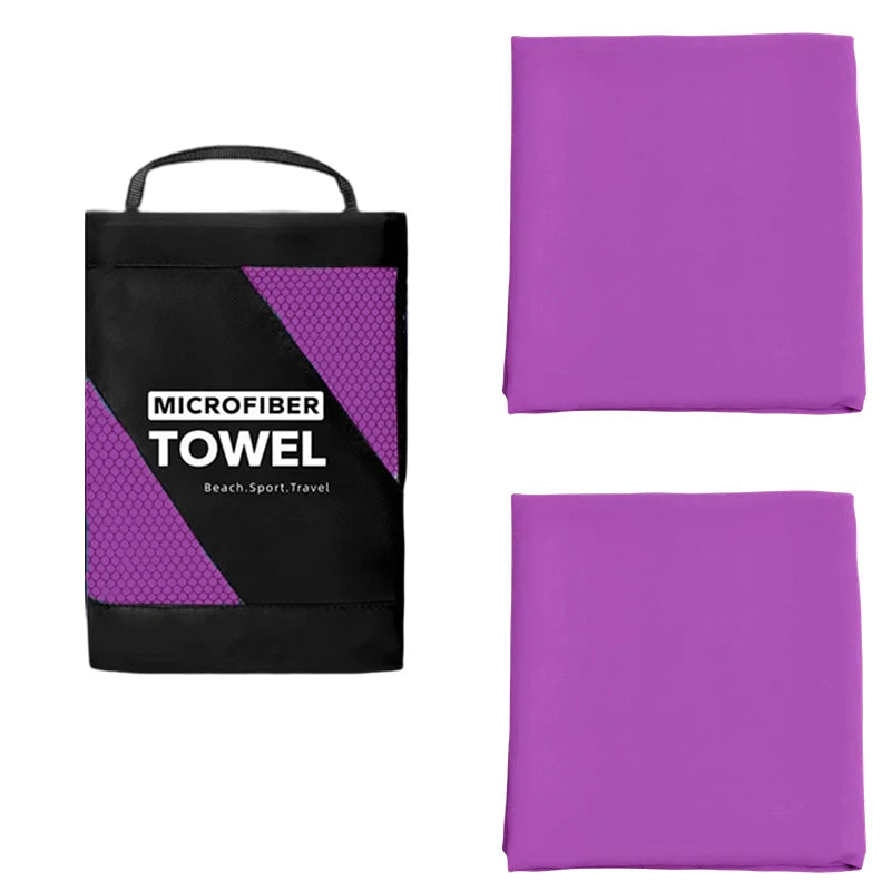 Super Absorbent 2PCS Towel Fast Drying Sports Towel Suitable Swimming Camping Fitness Breathable Durable Travel Essentials
